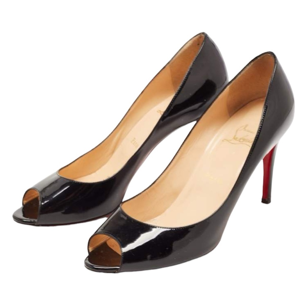 Christian Louboutin Oxblood Patent Leather You You Pump Heel Size 38/8